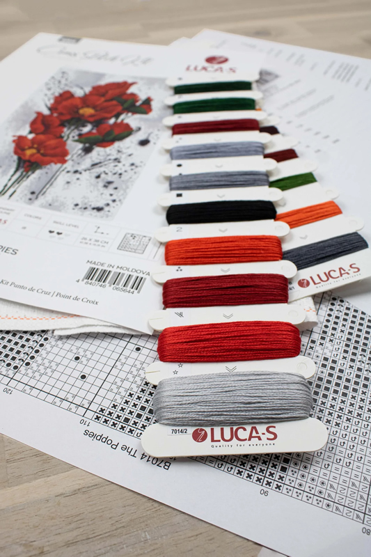 Cross-stich kit The Poppies B7014