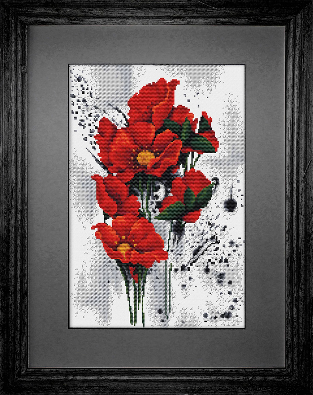 Cross-stich kit The Poppies B7014