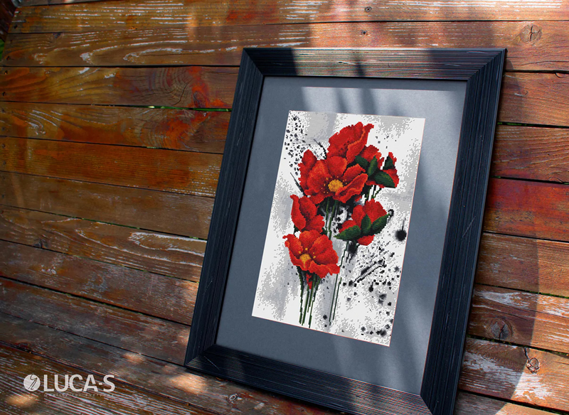 Cross-stich kit The Poppies B7014
