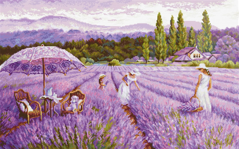 Cross-stich kit Lavender Field BU5008