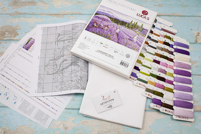 Cross-stich kit Lavender Field BU5008