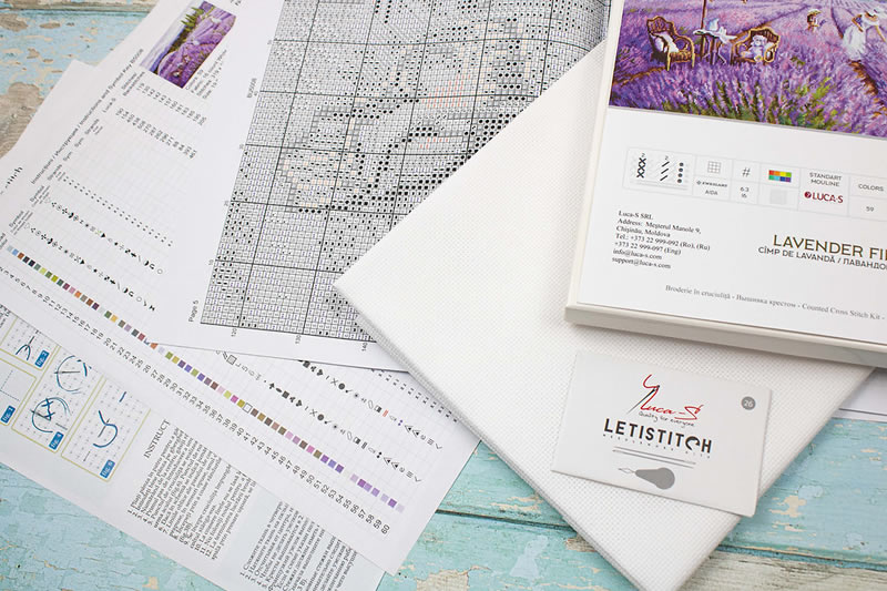 Cross-stich kit Lavender Field BU5008