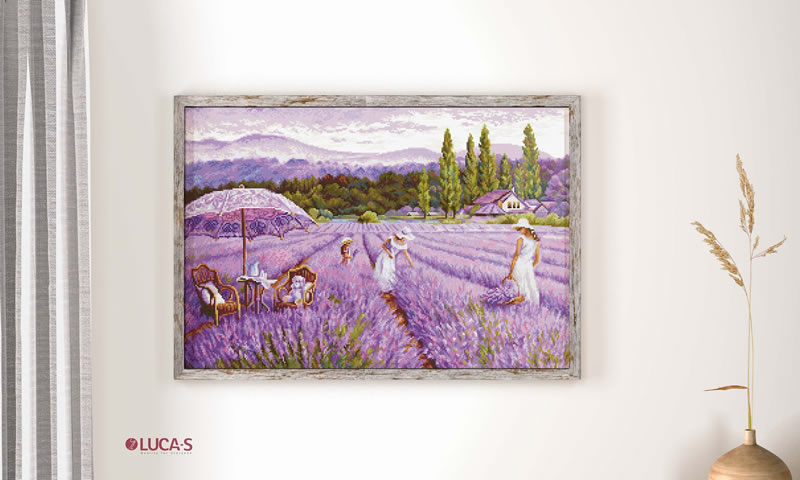 Cross-stich kit Lavender Field BU5008