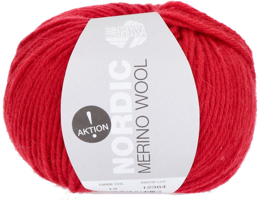 lg Nordic Merino Wool Aktion 12 rood