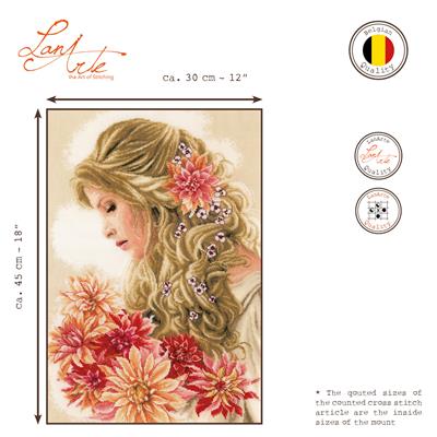 Pakket dame met de dahlia's