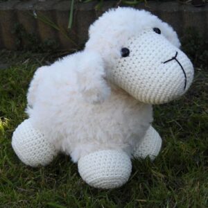 funny furry sheep soft ivoor