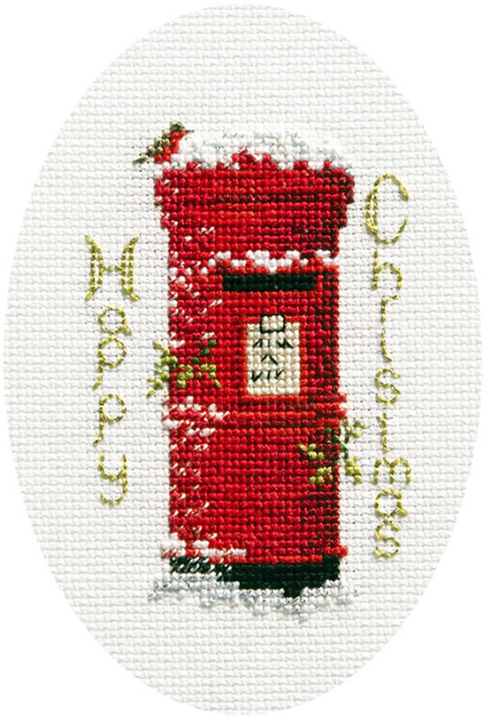 Kruissteek Kerstkaart Christmas post