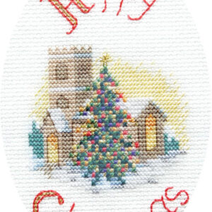 Kruissteek Kerstkaart Midnight Mass