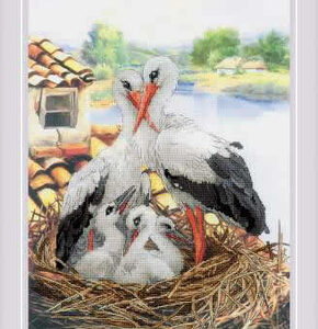 riolis pt Stork Family 30 op 40 cm