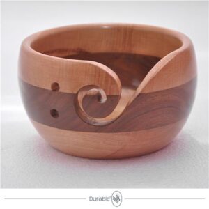 Durable houten yarn bowl