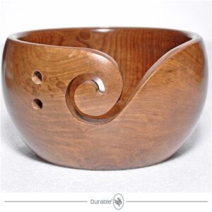 Durable houten yarn bowl