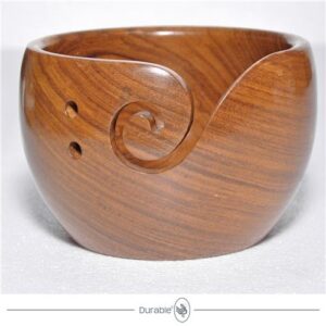 Durable houten yarn bowl