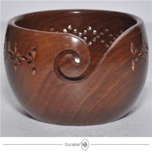 Durable houten yarn bowl