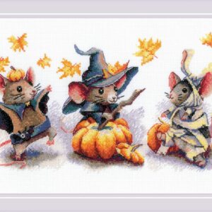 Kruissteekpakket Spooky mouse trio