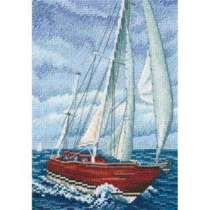 Kruissteekpakket zeilboot