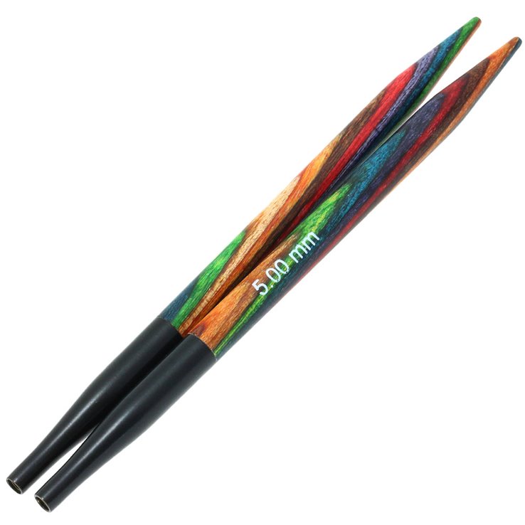 Naald punten Vario design hout Multicolor dikte 5,0 mm kort