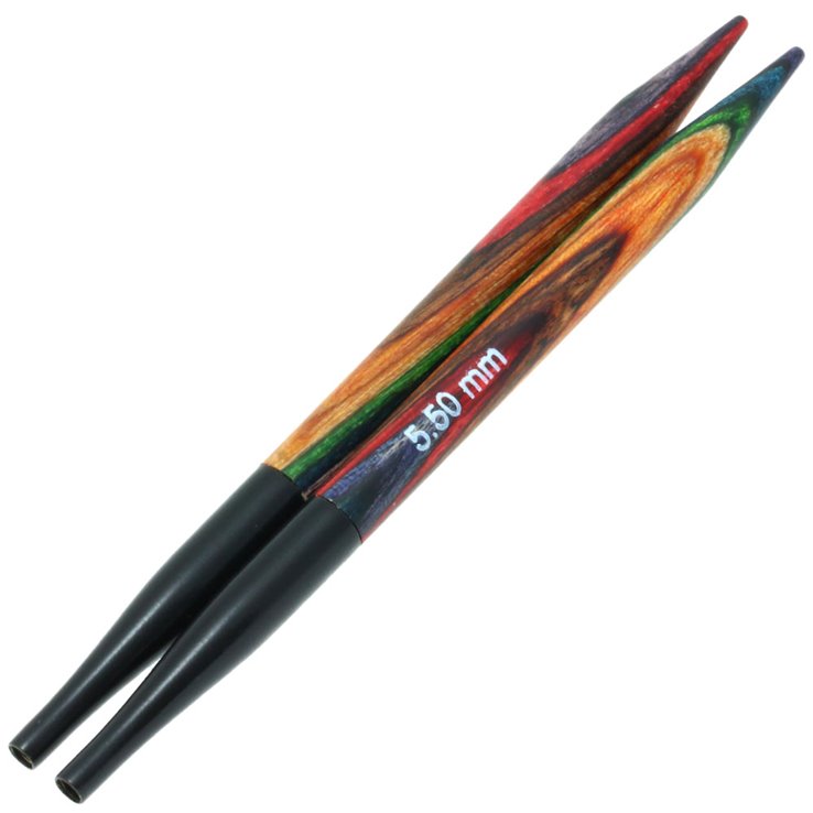 Naald punten Vario design hout Multicolor dikte 5,5mm kort