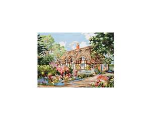 Voorbedrukt canvas cottage