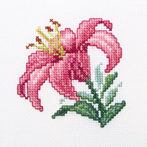kruissteek pink lily