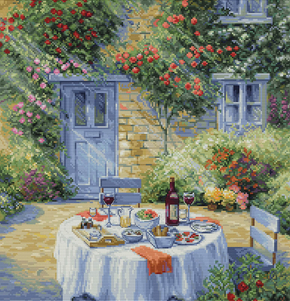 Kruissteekpakket Romantic garden