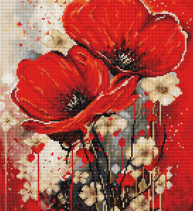 Kruissteekpakket The dance of the poppies