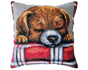 Kruissteek borduurkussenset Beloved puppy