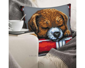 Kruissteek borduurkussenset Beloved puppy