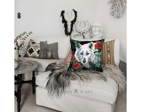 Kruissteek kussenpakket White Wolf