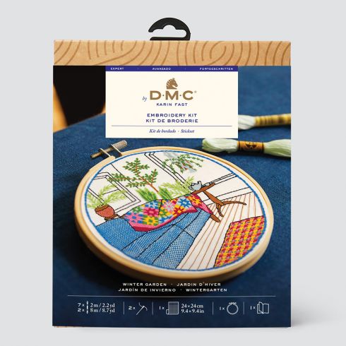 dmc borduurpakket met ring wintertuin