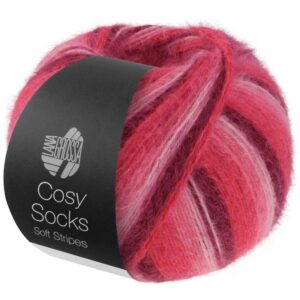 Lana Grossa Cosy Socks Soft Stripes 105 rood
