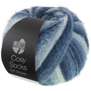 Lana Grossa Cosy Socks Soft Stripes 106 blauw