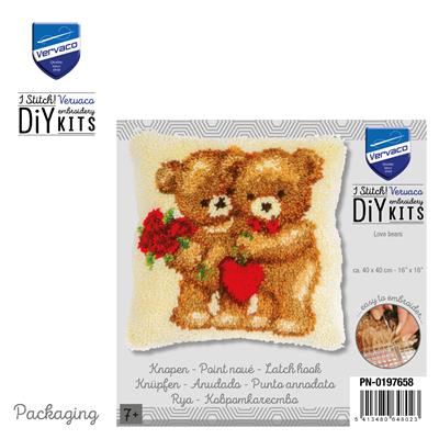 Knoopkussen kit Love bears