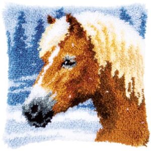 Knoopkussen kit Paard in de sneeuw