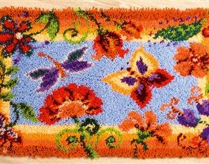 Knooptapijt decoratieve bloemen