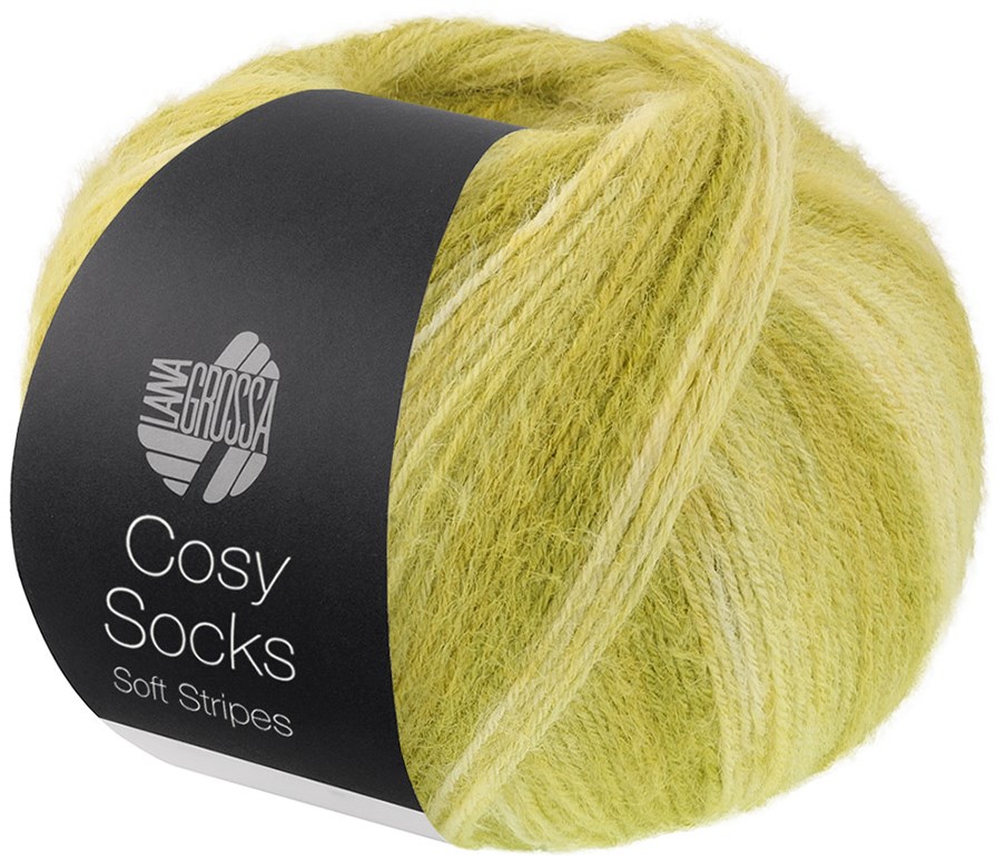 Lana Grossa Cosy Socks Soft Stripes Groen
