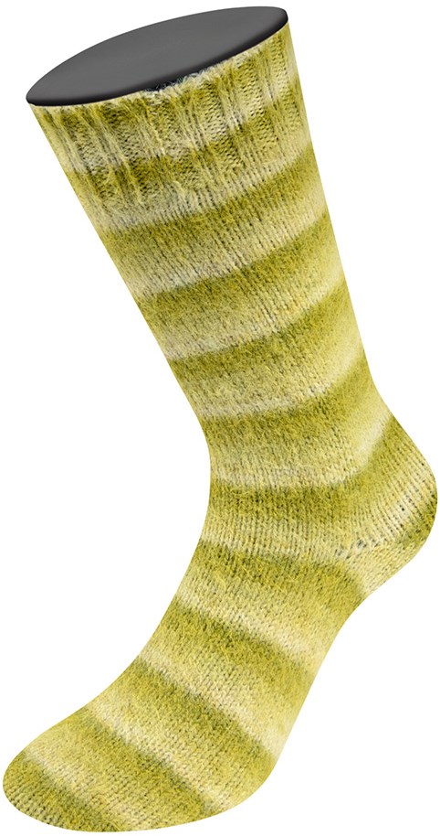 Lana Grossa Cosy Socks Soft Stripes Groen