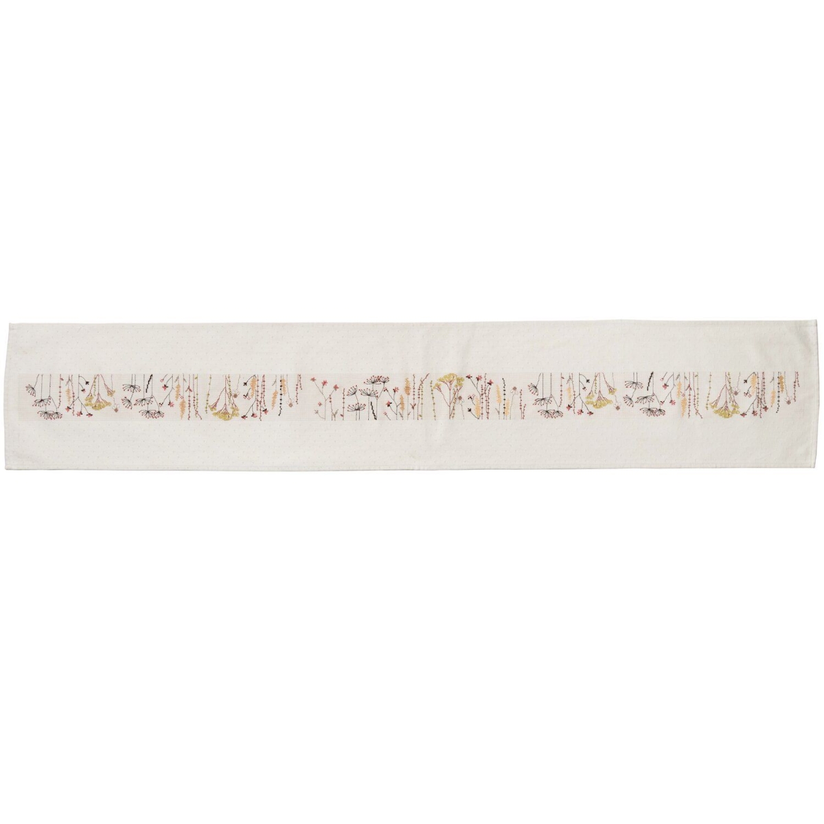 Borduurpakket tafelloper Rico 19 x 155 bloemen en kruiden