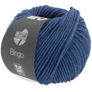 Lana Grossa Bingo mélange 1030 blauw gemeleerd
